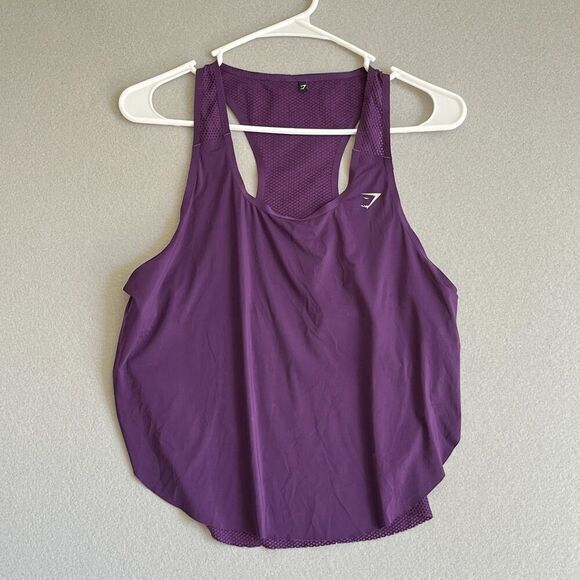 Gymshark Tops - Gymshark Aptitude Cropped Vest Purple Tank Top Womens XS Purple Racerback‎ Style